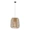 Hello Honey® 18" Natural Round Woven Rattan & Bamboo Pendant Lamp